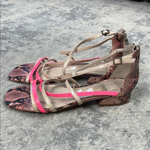 LOUISE ET CIE Snakeskin Eleri Sandals Strappy Flats Boho Sz 9.5 - Picture 3 of 12